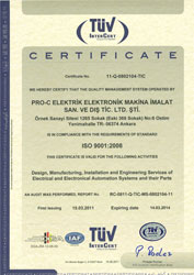 T�V InterCert ISO 9001:2008